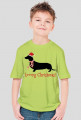 Chłopięca świąteczna koszulka - Jamnik