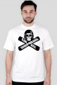 T-shirt snowboard garage skull wht