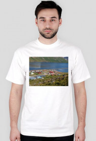 Koszulka męska - wieś na Islandii