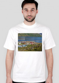 Koszulka męska - wieś na Islandii