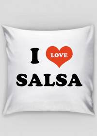 I Love SALSA - poduszka biała
