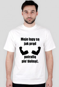 Moje łapy są jak prąd - Koszulka Męska