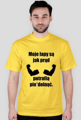 Moje łapy są jak prąd - Koszulka Męska