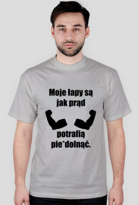 Moje łapy są jak prąd - Koszulka Męska