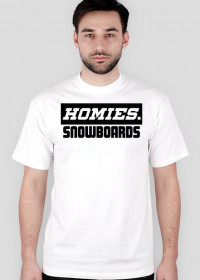T-shirt HOMIES. SNOWBOARDS wht