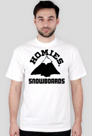 T-shirt HOMIES. SNOWBOARDS mountain wht