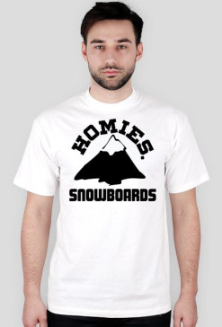 T-shirt HOMIES. SNOWBOARDS mountain wht