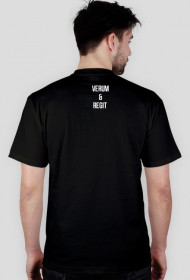 Czarny męski T-shirt PoziT Verum&Regit