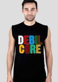 Koszulka Debilcore bez rękawów- czarna
