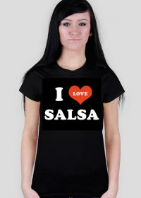 I Love SALSA - koszulka damska czarna