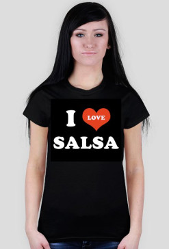 I Love SALSA - koszulka damska czarna