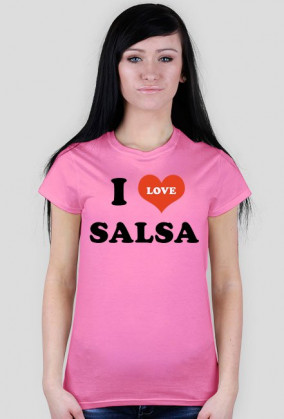 I Love SALSA - koszulka damska różowa