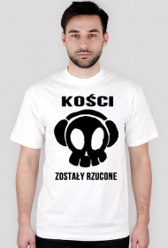 Biały męski T-shirt Hudini Kości Zostały Rzucone