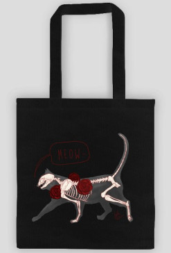 Torba Cat Skeleton Czarna