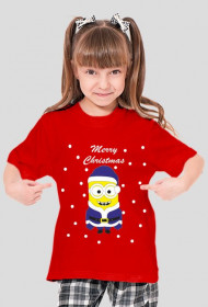 Koszulka dziecięca z nadrukiem "Minionek świąteczny"