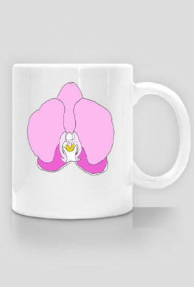 kubek z orchideą