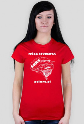 Mózg studenta - Damski White On Black