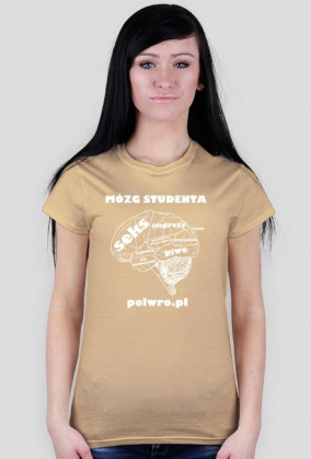 Mózg studenta - Damski White On Black