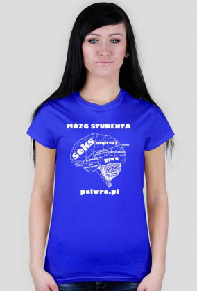 Mózg studenta - Damski White On Black
