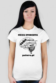 Mózg studenta - Damski Black On White