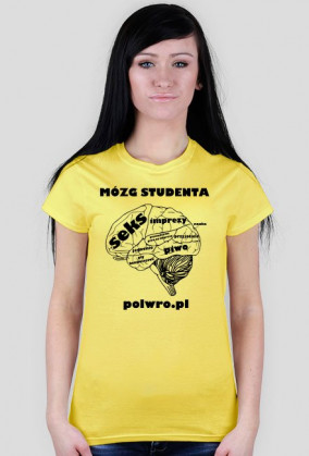 Mózg studenta - Damski Black On White