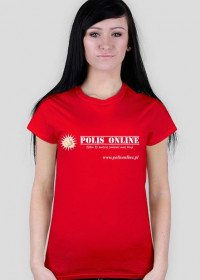 Damska koszulka Polis Online z krótkim rękawkiem.