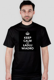 Koszulka czarna męska "Keep calm and ładuj wiadro"