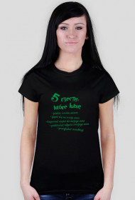 4Biegi prezentuje tshirt - 5 Rzeczy które lubię [GREEN]