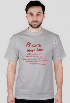 4Biegi prezentuje tshirt - 5 Rzeczy które lubię [RED]