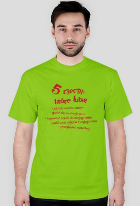 4Biegi prezentuje tshirt - 5 Rzeczy które lubię [RED]