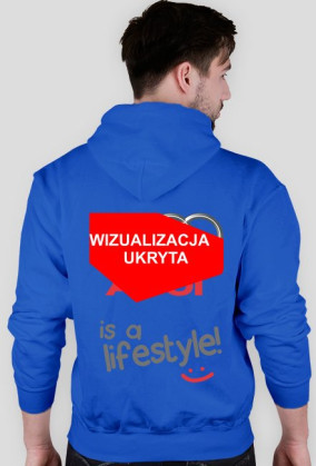 Bluza z kapturem "Audi - is a lifestyle" wszystkie kolory (TYL)