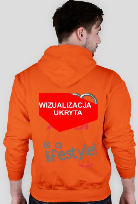 Bluza z kapturem "Audi - is a lifestyle" wszystkie kolory (TYL)