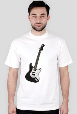 męska koszulka z gitarą