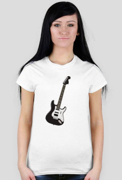 damska koszulka z gitarą