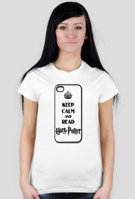 Damska koszulka Keep calm and read Harry Potter