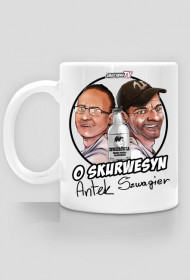 kubek oskurwesyn z nadrukowanymi podpisami