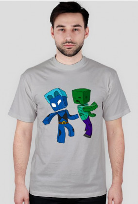 Koszulka - Minecraft BraVe i zombie