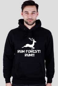 RUN FOREST! white hoodie