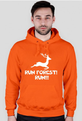 RUN FOREST! white hoodie