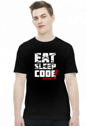 Koszulka - eat, sleep, code, repeat  - dziwneumniedziala.cupsell.pl - koszulki i kubki informatyczne