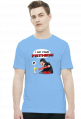 GeekWear - Smerf Wars, Smerfy, Smurfs,  Star Wars, Gwiezdne Wojny, Vader - koszulka męska