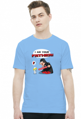 GeekWear - Smerf Wars, Smerfy, Smurfs,  Star Wars, Gwiezdne Wojny, Vader - koszulka męska