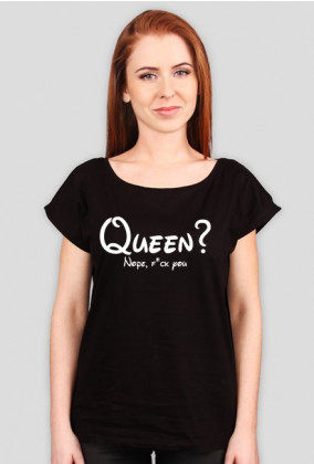 Koszulka "Queen?" Damska Luźna