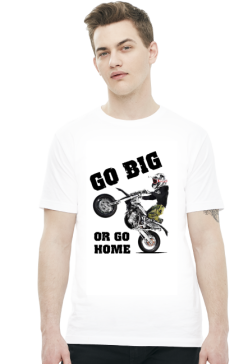 Go Big Or Go Home - męska koszulka motocyklowa