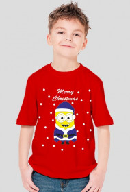 Koszulka dziecięca z nadrukiem "Minionek świąteczny"