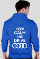 Bluza z kapturem "KEEP CALM AND DRIVE AUDI" wszystkie kolory (TYL)