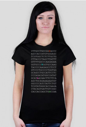 Koszulka damska czarna - DNA