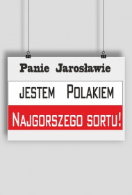 Plakat - Jestem Polakiem najgorszego sortu!