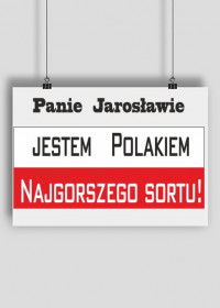 Plakat - Jestem Polakiem najgorszego sortu!