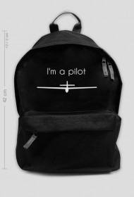 Plecak " I'm a pilot " Black - AviationWear